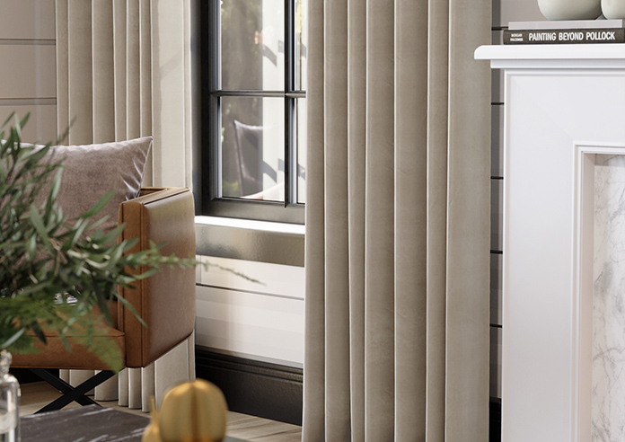 Luxe Velvet (Blackout) Eyelet, Taupe - Ready Made Curtains - Image 6